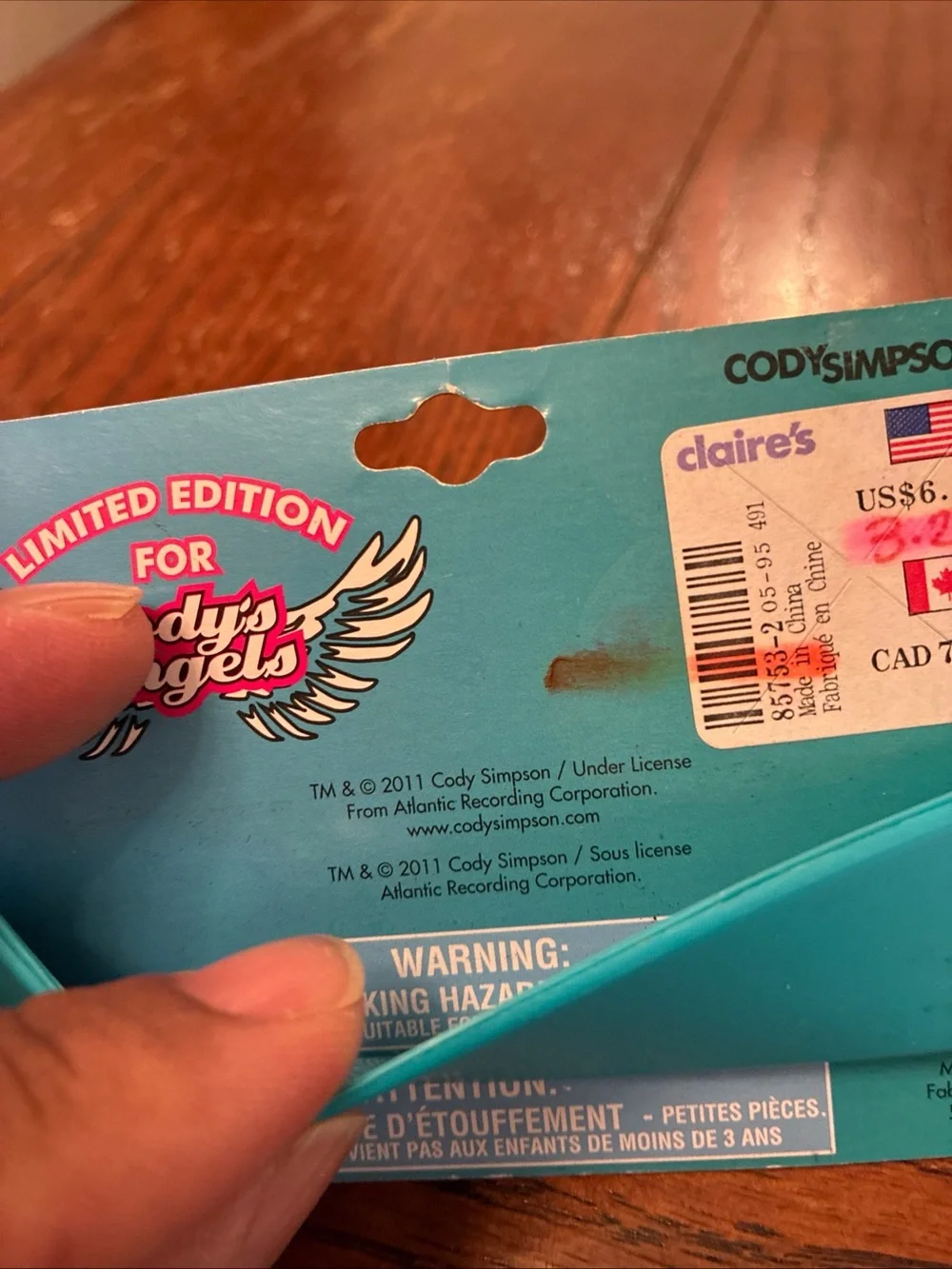 Cody Simpson Silicone Wristband Limited Edition 2011 NWT *RARE*
